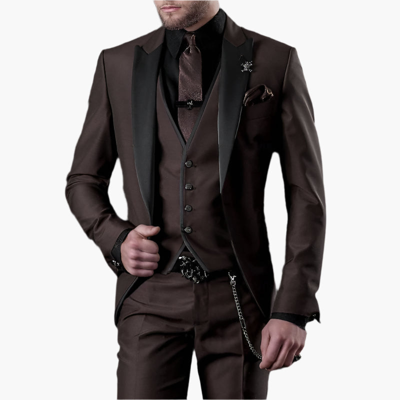 Herren 3-teiliges Anzug-Set – Eleganter Business & Hochzeitsanzug im modernen Stil