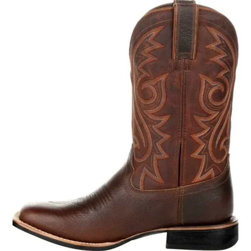 Herren Western Cowboy Stiefel – Klassische Lederstiefel für Alltag und Country-Look