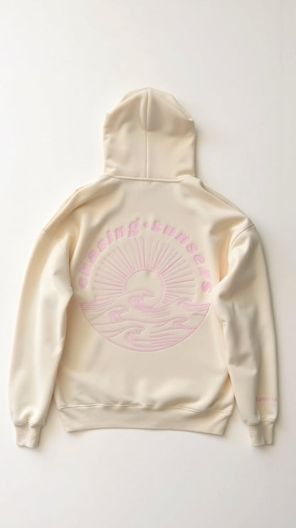 Damen Oversized Kapuzenpullover mit tropischen Stickereien – Lässiger Streetstyle Hoodie für Alltag und Freizeit