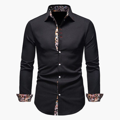Herren Modernes Langarmhemd mit Paisley-Details – Eleganter Business- und Freizeitstil