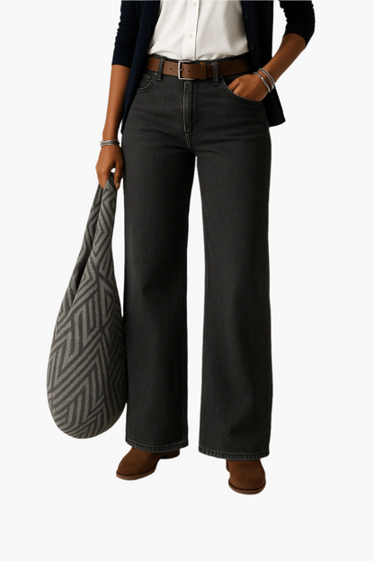 Damen Weite Jeans im Casual Style – Modernes Everyday Outfit