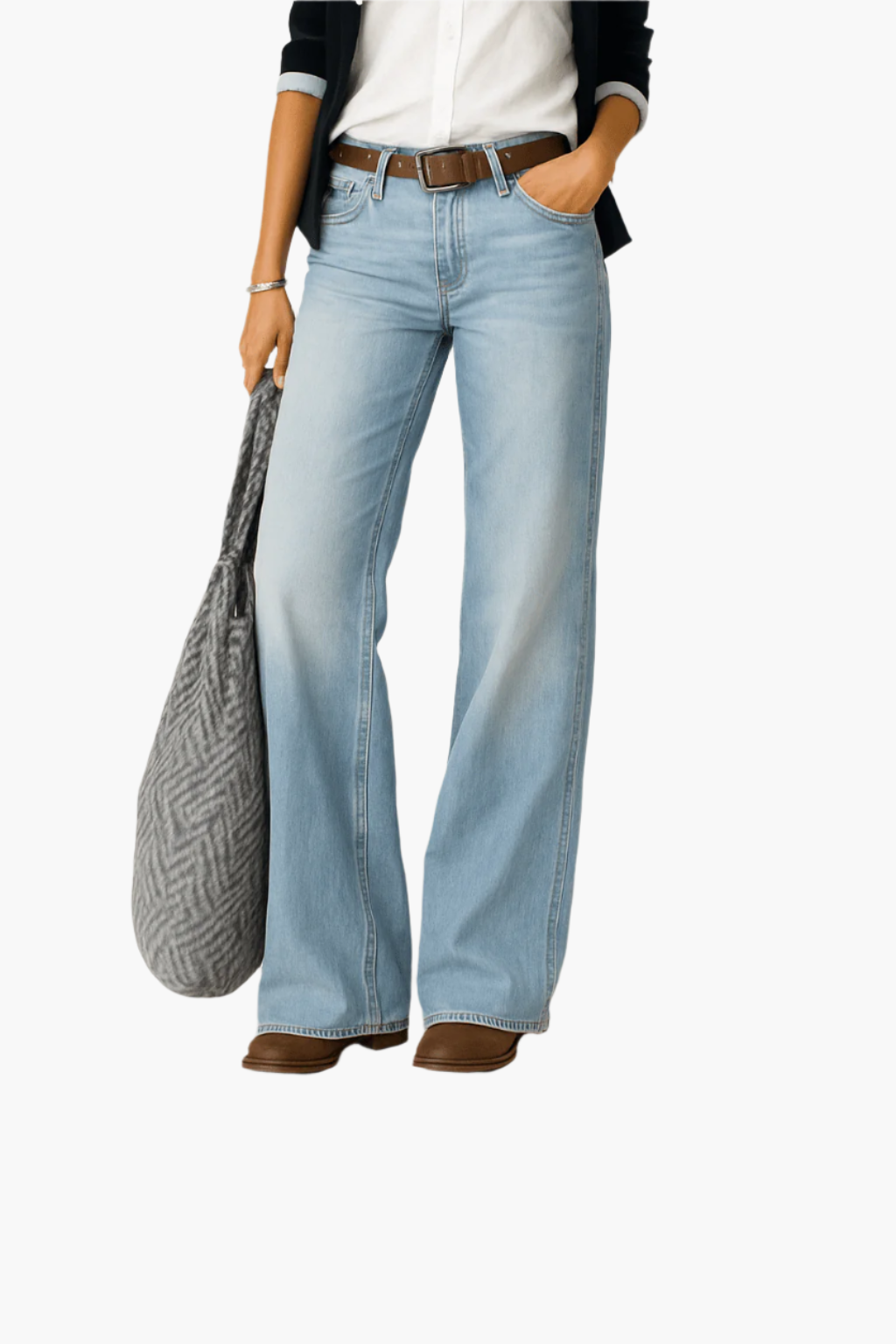 Damen Weite Jeans im Casual Style – Modernes Everyday Outfit