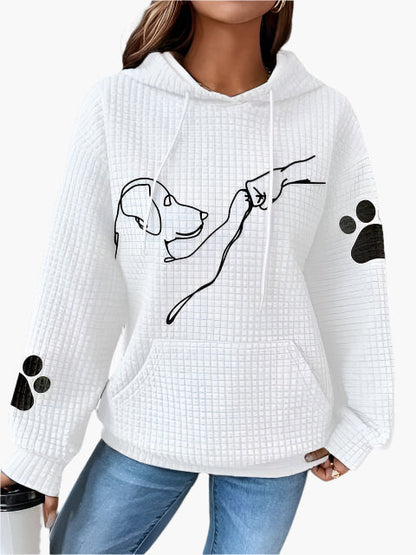 Damen Kapuzenpullover mit Hundemotiv – Bequemer Hoodie für Hundeliebhaber, Freizeit & Alltag