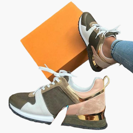 Damen Freizeitsneaker mit Metallic-Akzent und Komfortsohle – Modische Alltagsschuhe