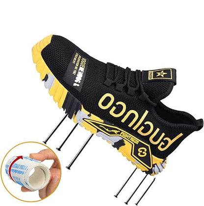 Herren Arbeitsschuhe Sicherheits Sneaker mit Stahlkappe – Atmungsaktive und Leichte Berufsschuhe für Baustelle & Outdoor