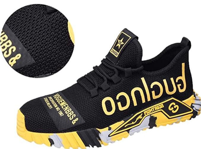 Herren Arbeitsschuhe Sicherheits Sneaker mit Stahlkappe – Atmungsaktive und Leichte Berufsschuhe für Baustelle & Outdoor