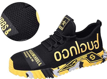 Herren Arbeitsschuhe Sicherheits Sneaker mit Stahlkappe – Atmungsaktive und Leichte Berufsschuhe für Baustelle & Outdoor