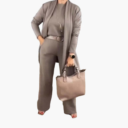 Damen 3-teiliges Business & Freizeit Set – Elegantes Outfit mit Blazer, Shirt & Hose für Büro und Alltag