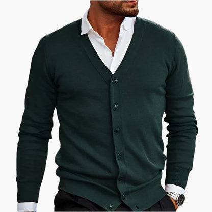 Herren Cardigan – Eleganter Business & Casual Strickpullover mit Knopfleiste und V-Ausschnitt