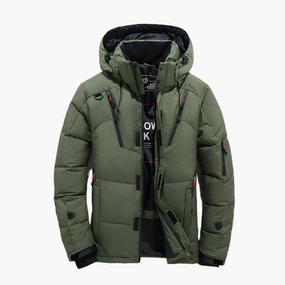 Herren Steppjacke Winter Outdoor Streetwear mit Kapuze – Skandinavisches Design