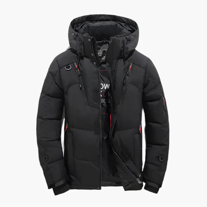 Herren Steppjacke Winter Outdoor Streetwear mit Kapuze – Skandinavisches Design