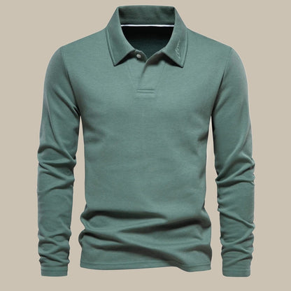 Nikolai - Elegantes Langarm-Poloshirt für Herren