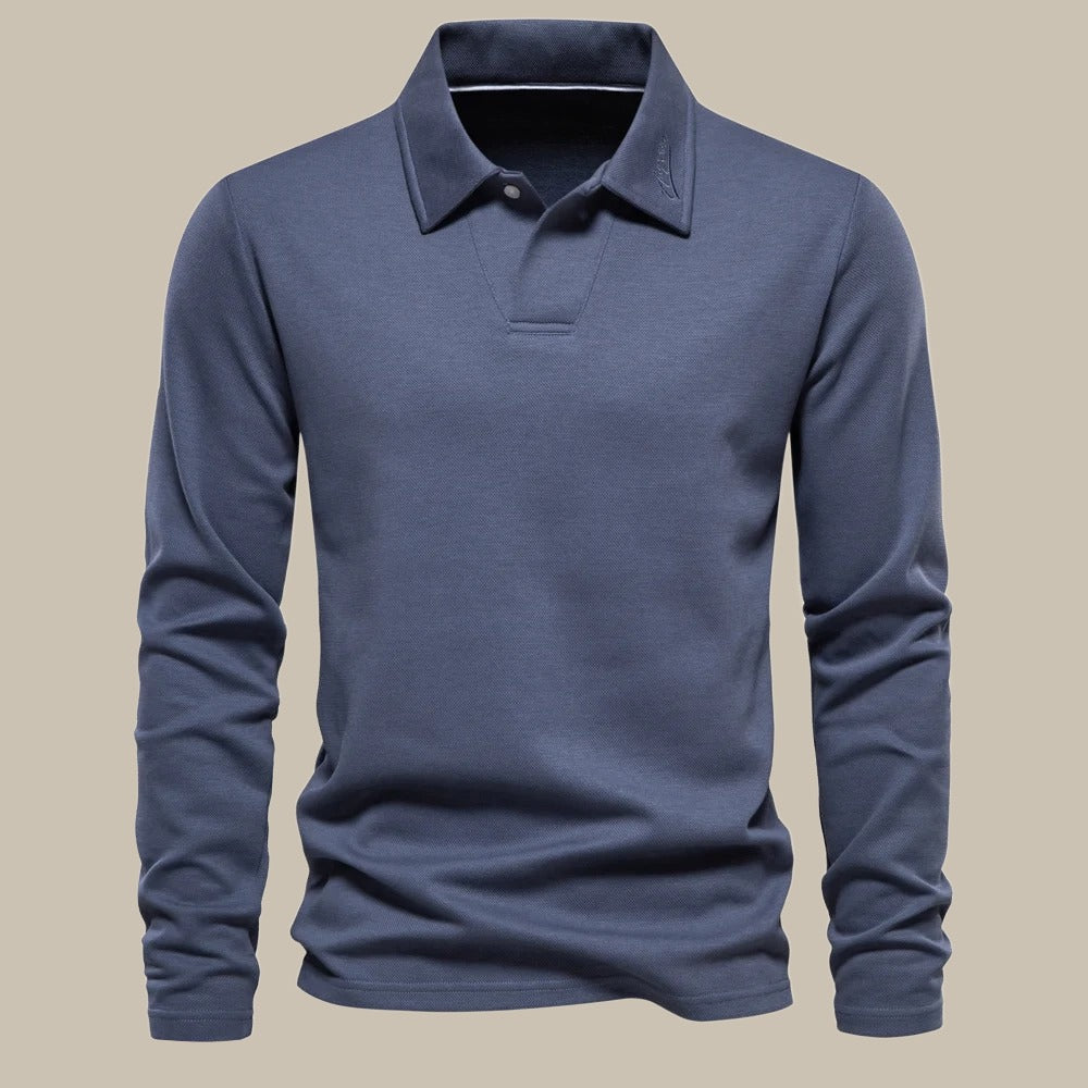 Nikolai - Elegantes Langarm-Poloshirt für Herren