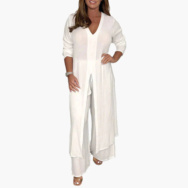 Damen Zweiteiliges Freizeit-Set – Elegantes Loungewear Outfit für Alltag & Events
